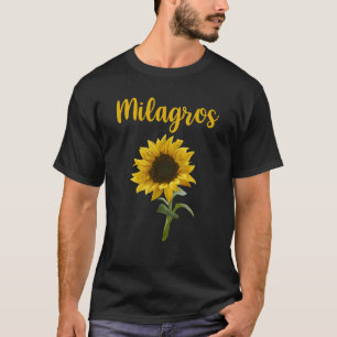 Happy Sunflower - Milagros Name T-Shirt