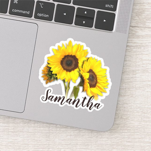 Happy Sunflower Name Sticker (Detail)