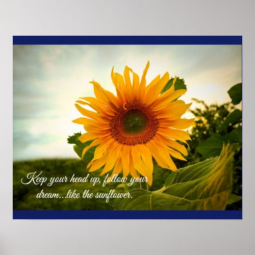 Happy Sunflower Personalized Poster