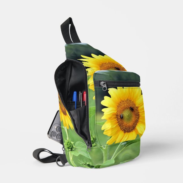 Happy Sunflower Sling Bag (Open)