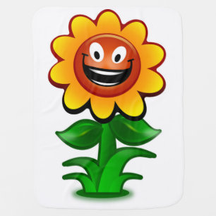 HAPPY SUNFLOWER SWADDLE BLANKET