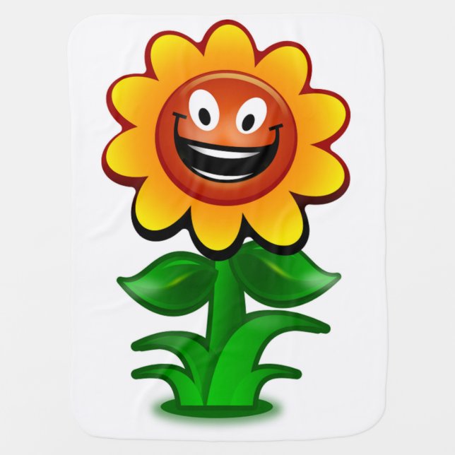 HAPPY SUNFLOWER SWADDLE BLANKET (Front)