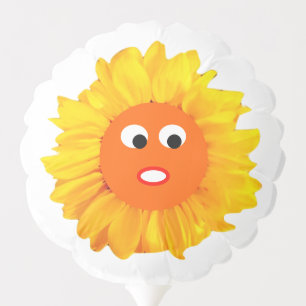 Happy Sunflower Yellow Orange Floral Balloon
