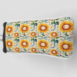 Happy Sunflowers: Cheery Sunflower Pattern Golf Head Cover