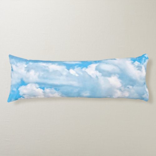 Happy Sunny Clouds All Over Print Background Body Pillow