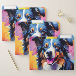 Happy Sunny Puppy Watercolor File Folder