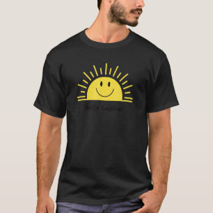 Happy Sunshine Cute Yellow Smile Face Sun Smiling T-Shirt