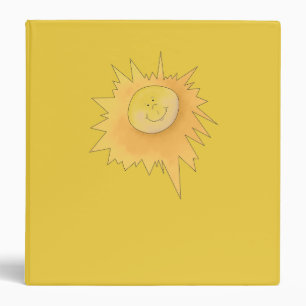 Happy Sunshine Face Yellow Binder
