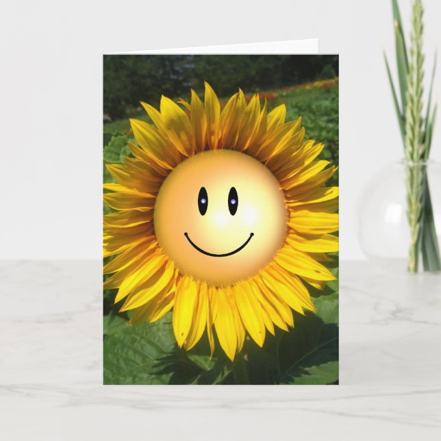 Happy Sunshine Flower Card (Front)
