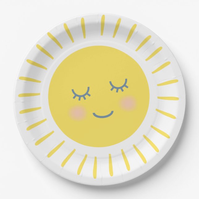 Happy Sunshine Paper Plates (Front)