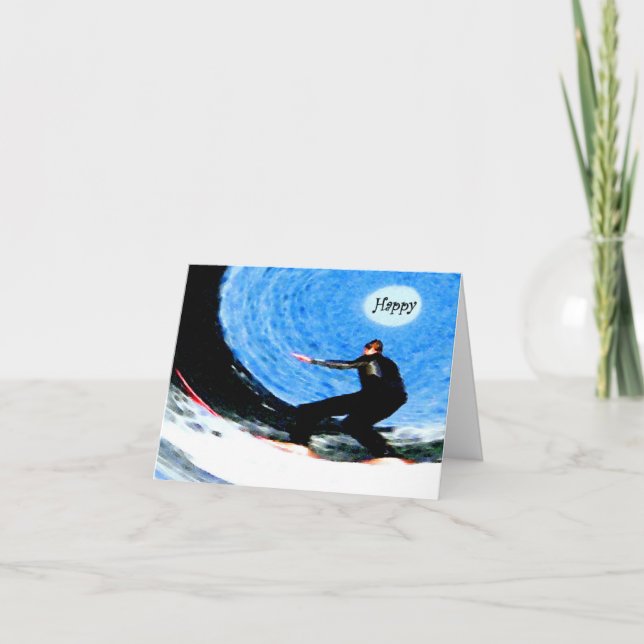 Happy Surfer Birthday Card (Front)