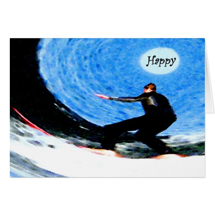 Happy Surfer Birthday Greeting Cards