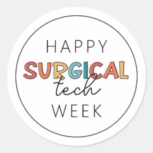Happy Surgical Tech Week Classic Round Sticker