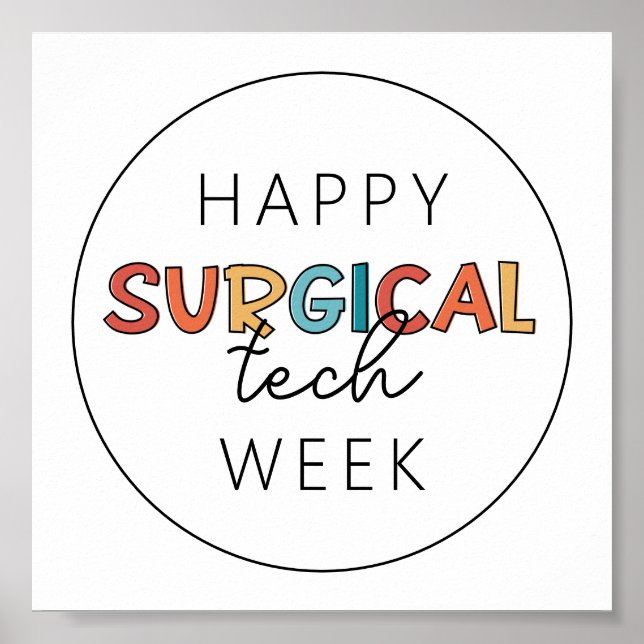 Happy Surgical Tech Week Poster (Front)