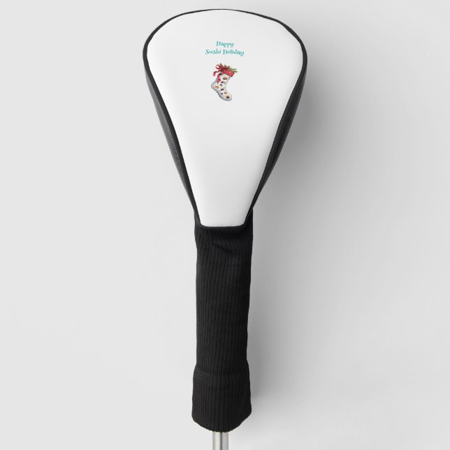 Happy Sushi Holiday Golf Head Cover (Front)