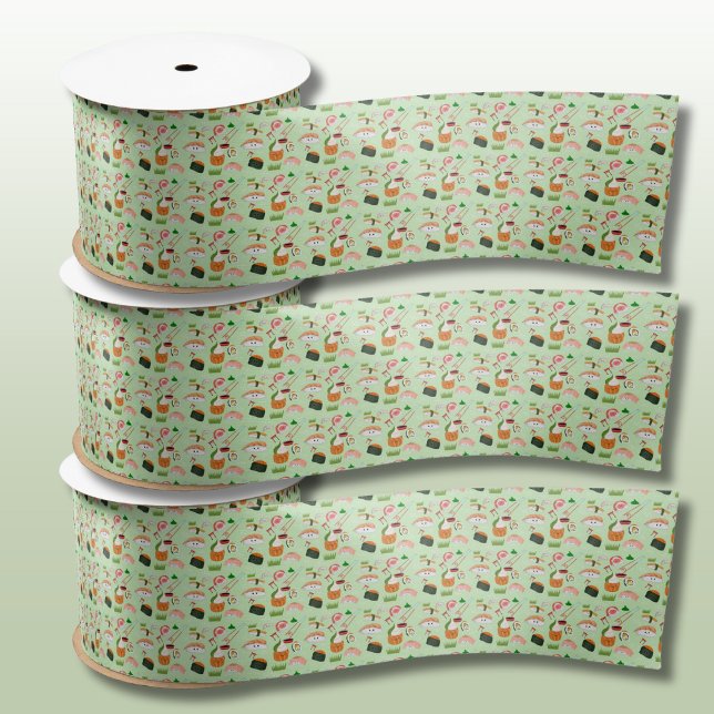Happy Sushi Kawaii  Satin Ribbon (Creator Uploaded)