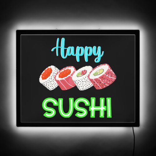 Happy Sushi Neon LED Sign