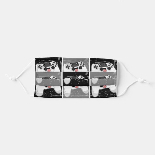 Happy & Sweaty Video Game Controller Adult Cloth Face Mask (Front, Folded)