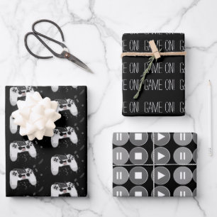 Happy & Sweaty Video Game Controller Wrapping Paper Sheets