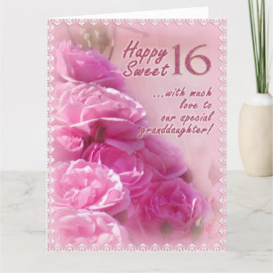 Happy Sweet 16 8.5X11 Birthday Card