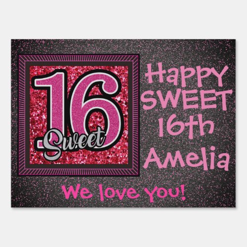 Happy Sweet 16th Birthday Sign 2