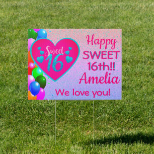 Happy Sweet 16th Birthday Sign #3