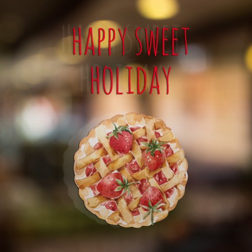 Happy Sweet Holiday  Christmas Window Cling