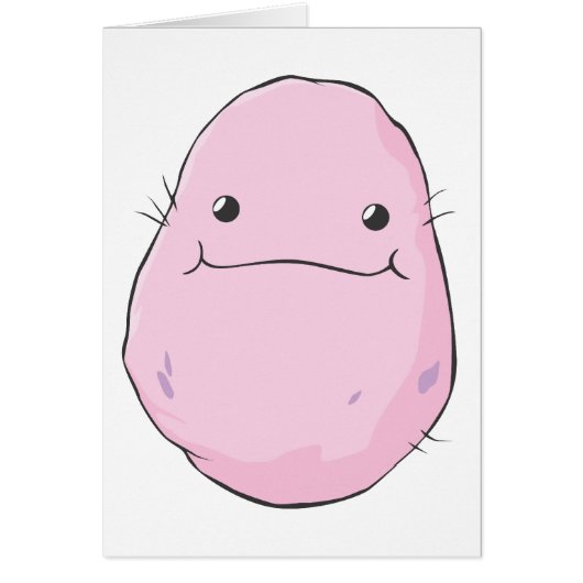 Happy Sweet Potato Vegetable Cartoon Cards (Front)