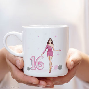 Happy sweet sixteen, 16th birthday coffee mug