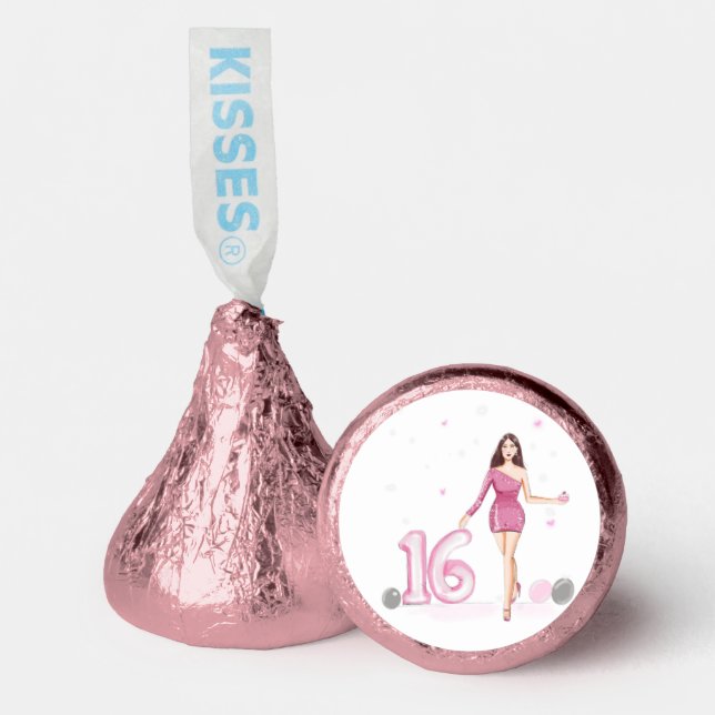 Happy sweet sixteen, 16th birthday hershey®'s kisses® (Front)