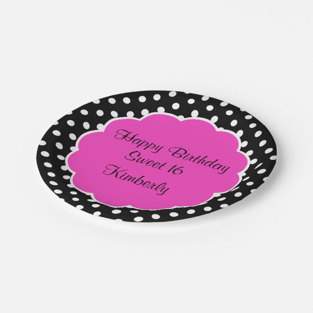 Happy Sweet Sixteen Paper Plates (Angled)