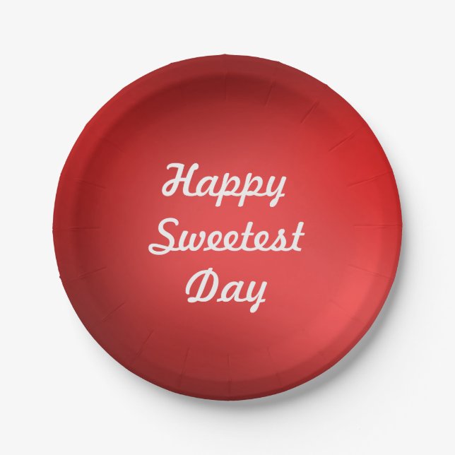 Happy Sweetest Day Paper Plates (Front)