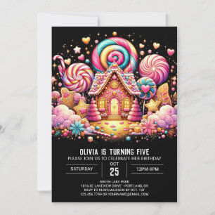 Happy Sweets Candyland Digital Birthday Invitation
