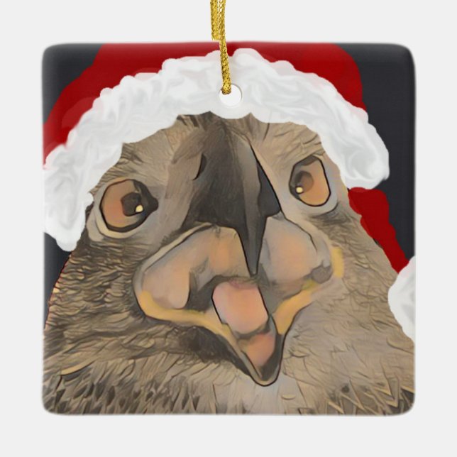 Happy SWFL Eaglet E9 Christmas Ornament light tone (Front)