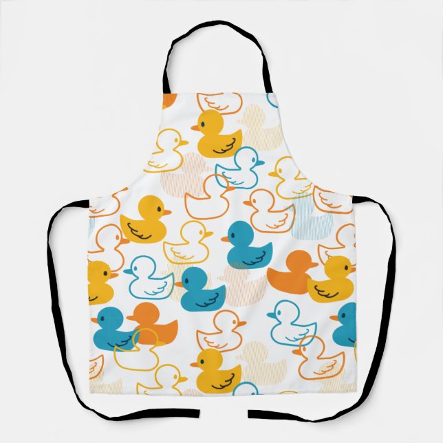 Happy Swimming a Paddling of Ducks Pattern II Apron (Front)