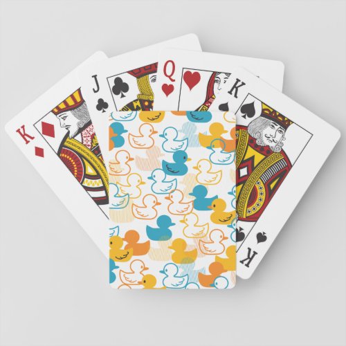 Happy Swimming a Paddling of Ducks Pattern II Playing Cards