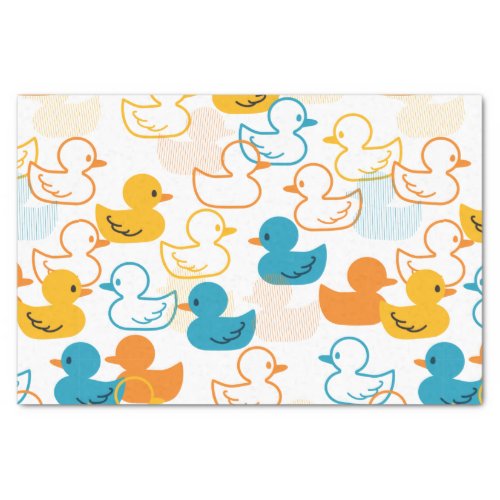 Happy Swimming a Paddling of Ducks Pattern II Tissue Paper