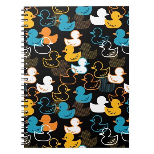 Happy Swimming a Paddling of Ducks Pattern Notebook