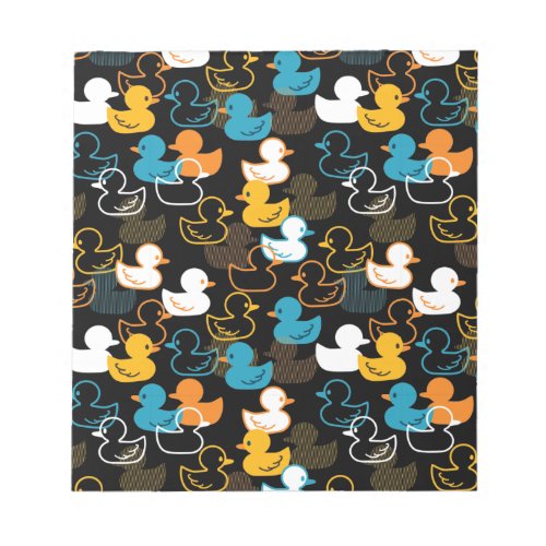Happy Swimming a Paddling of Ducks Pattern Notepad