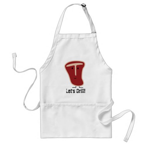 Happy T_bone Adult Apron