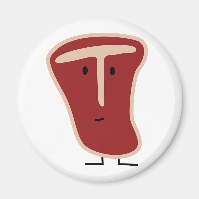 Happy T-bone Magnet (Front)