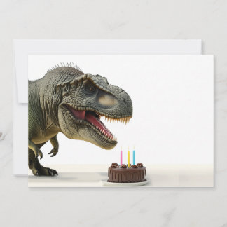 Happy T-Rex Birthday Holiday Card