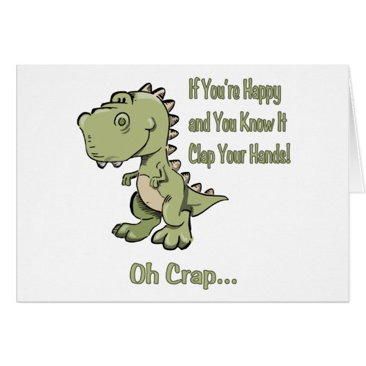 Happy T-Rex Cards (Front Horizontal)