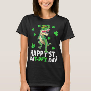 Happy T Rex Dinosaur Saint Patrick's Day For Boys  T-Shirt