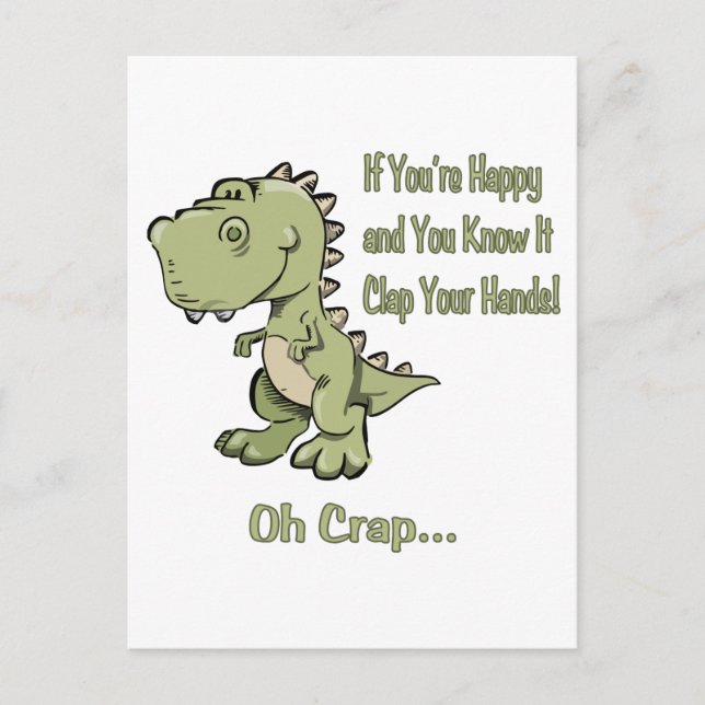 Happy T-Rex Postcard (Front)