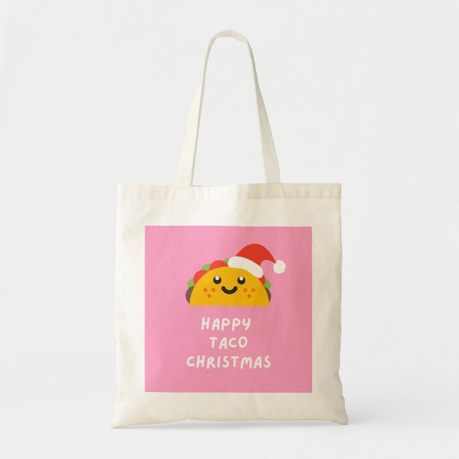 HAPPY TACO CHRISTMAS TOTE BAG (Front)