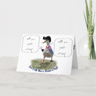 Happy "Talk like a Pirate" Day (speech bubble) Card