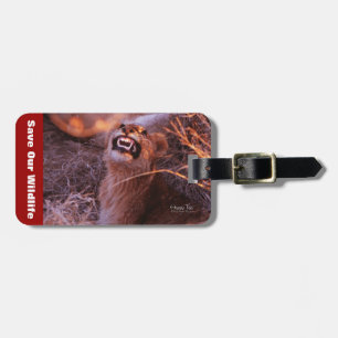 Happy Tau Save Our Wildlife Luggage Tag