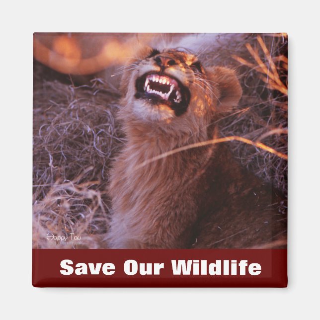 Happy Tau Save Our Wildlife Magnet (Front)