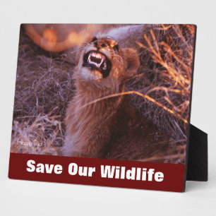 Happy Tau Save Our Wildlife Plaque